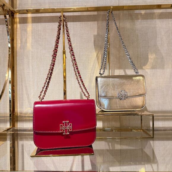 Tory Burch Britten Small Adjustable Shoulder Bag 143936 Bartlett Red $650 - Picture 7 of 7